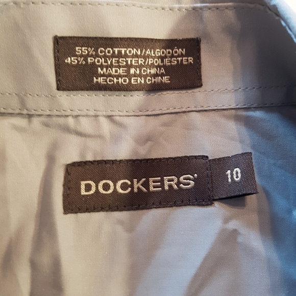 Dockers boys size 10 button up dress shirt, EUC - Picture 4 of 4